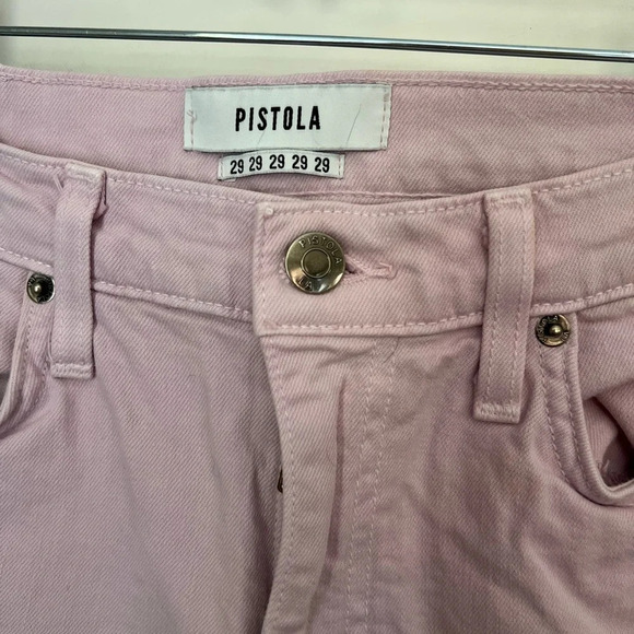 Pistola x Revolve Lennon Crop Jeans Pink 29 - Picture 4 of 5